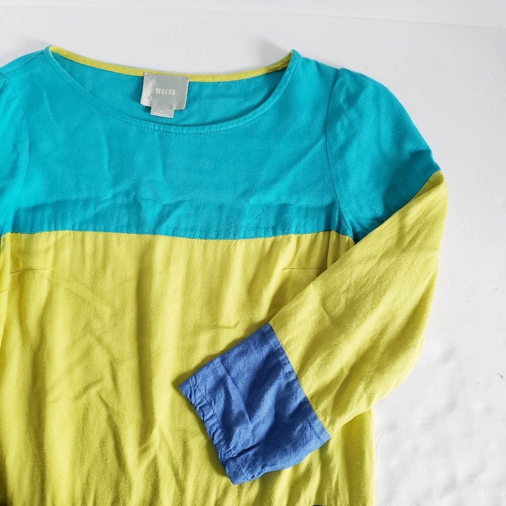 Anthropologie MAEVE Colorblock Shift Dress 0 - Picture 2 of 8